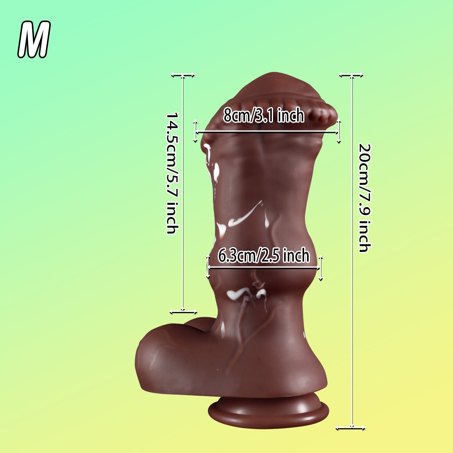 Gode Cheval Fantasy Marron épais 20 cm
