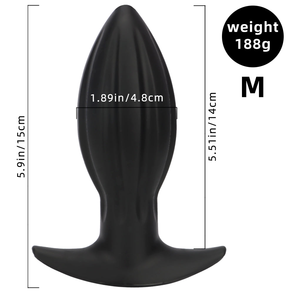 Gros Plug Anal Kit Nervuré En Silicone