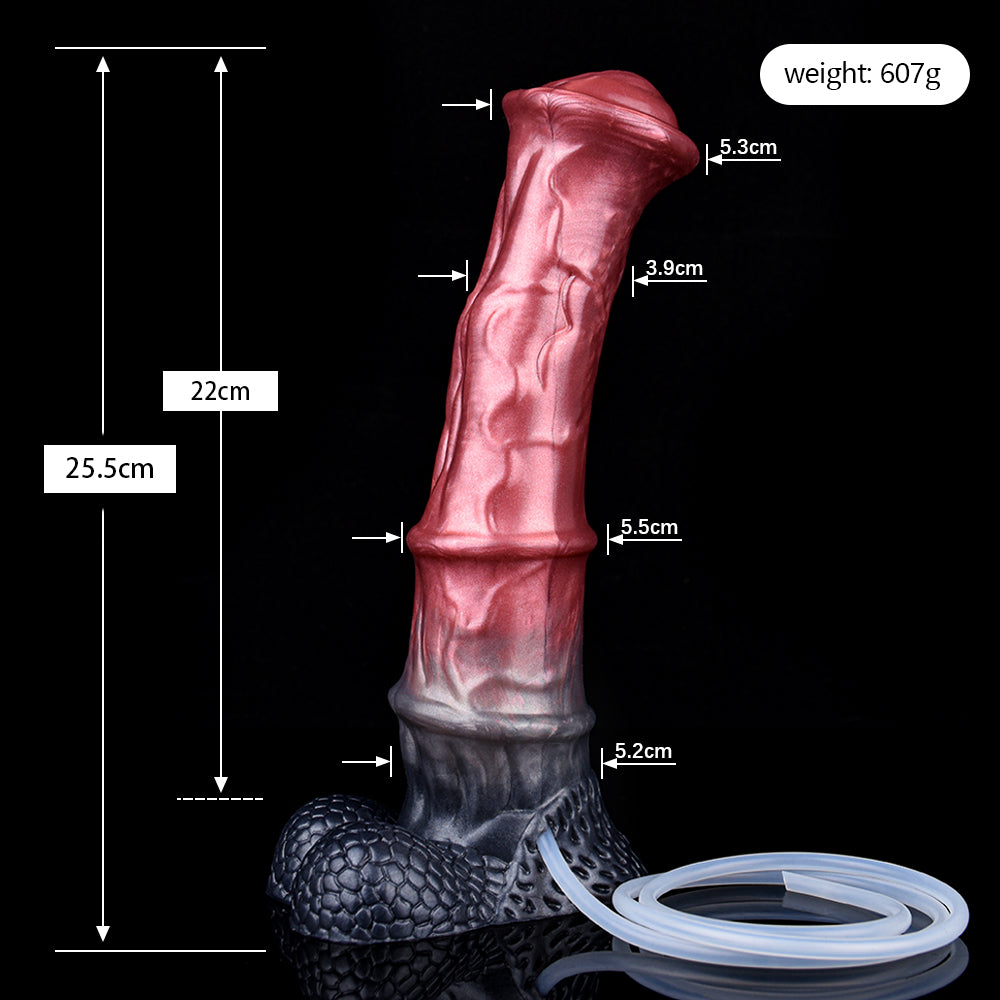 Gode Cheval Fantasy Éjaculateur avec Ventouse 25,5 cm