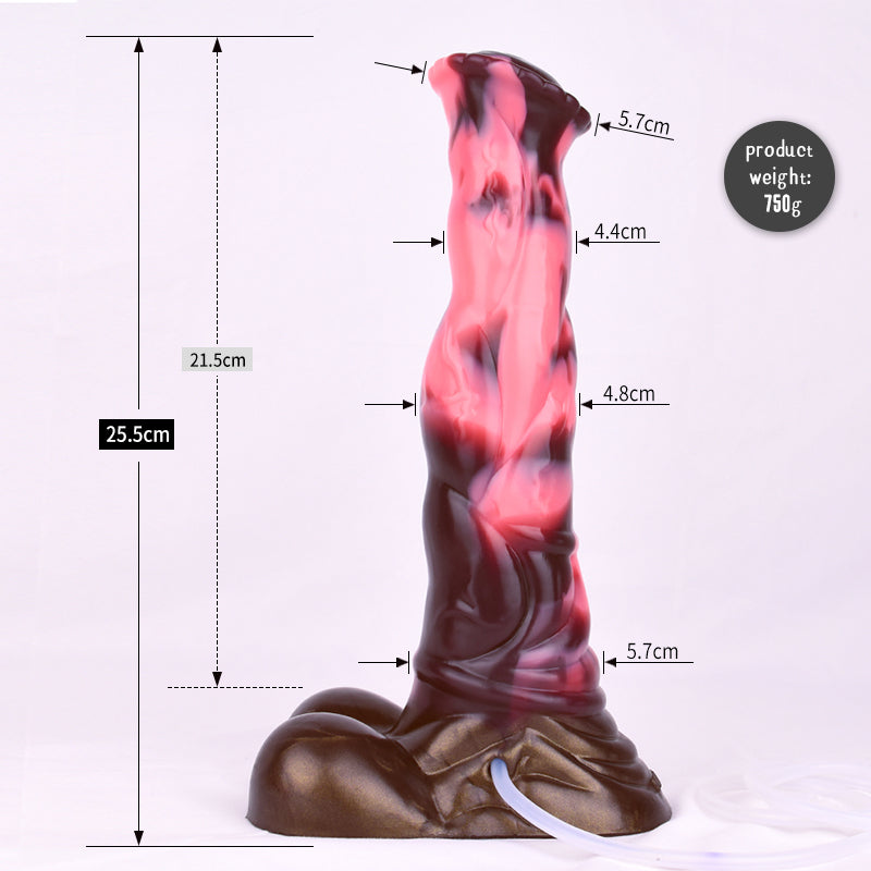25,5 Cm Gode Cheval Fantasy Éjaculateur En Silicone