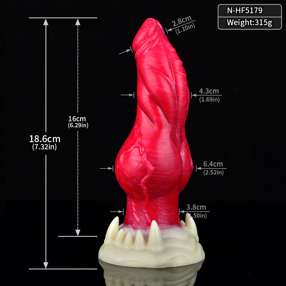 18,6 Cm Gode Chien Fantasy À Pointes En Silicone