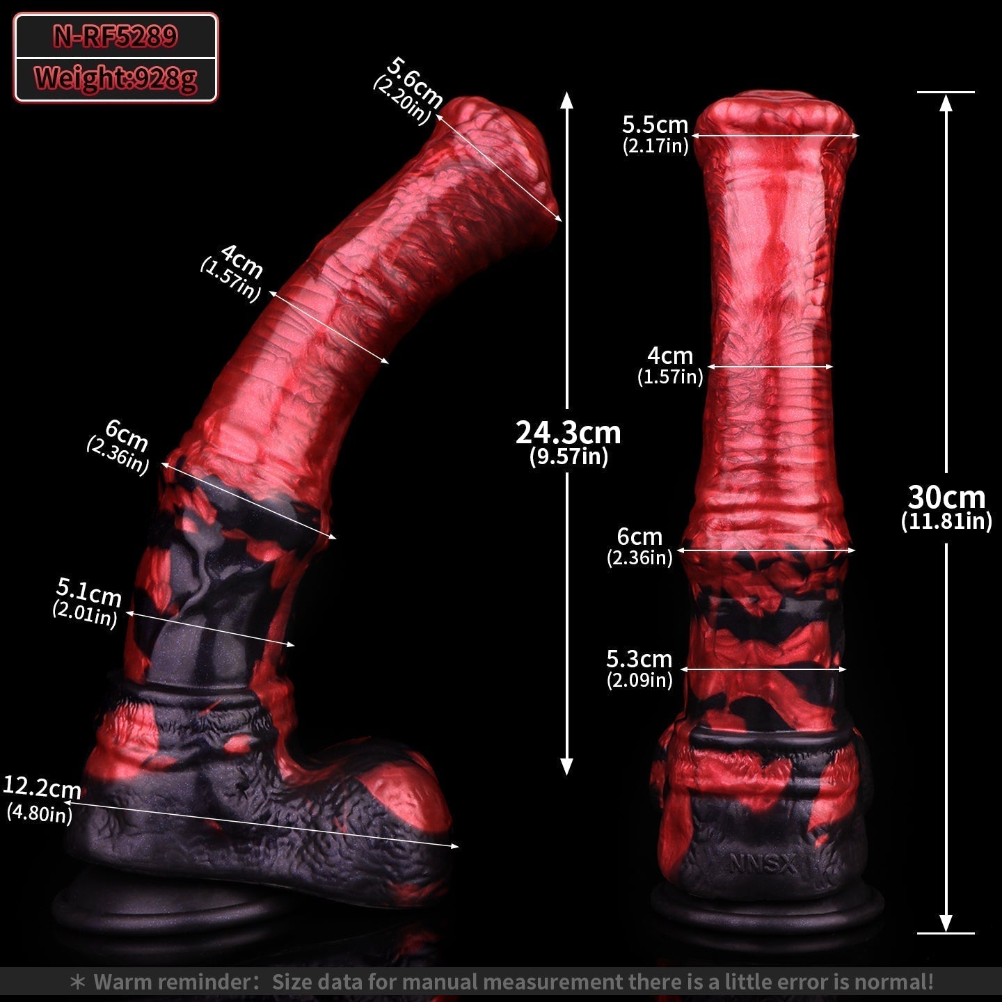 Gode Cheval Fantasy XXL Courbé 30 cm