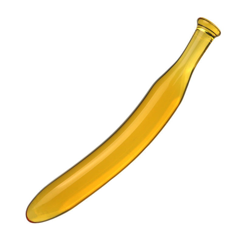 Gode Banane Jaune en Verre Discret