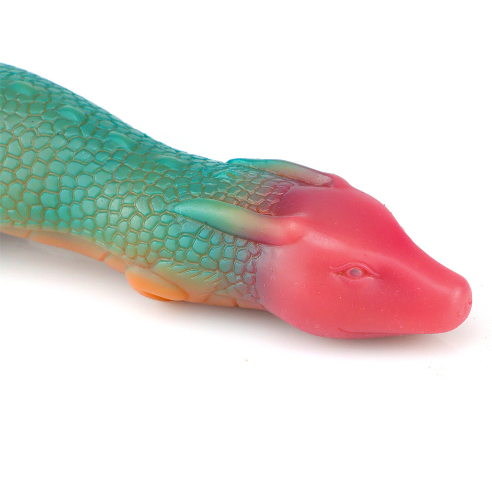 Gode Dragon Fantasy Petit Qinglong en Silicone 19,4 cm