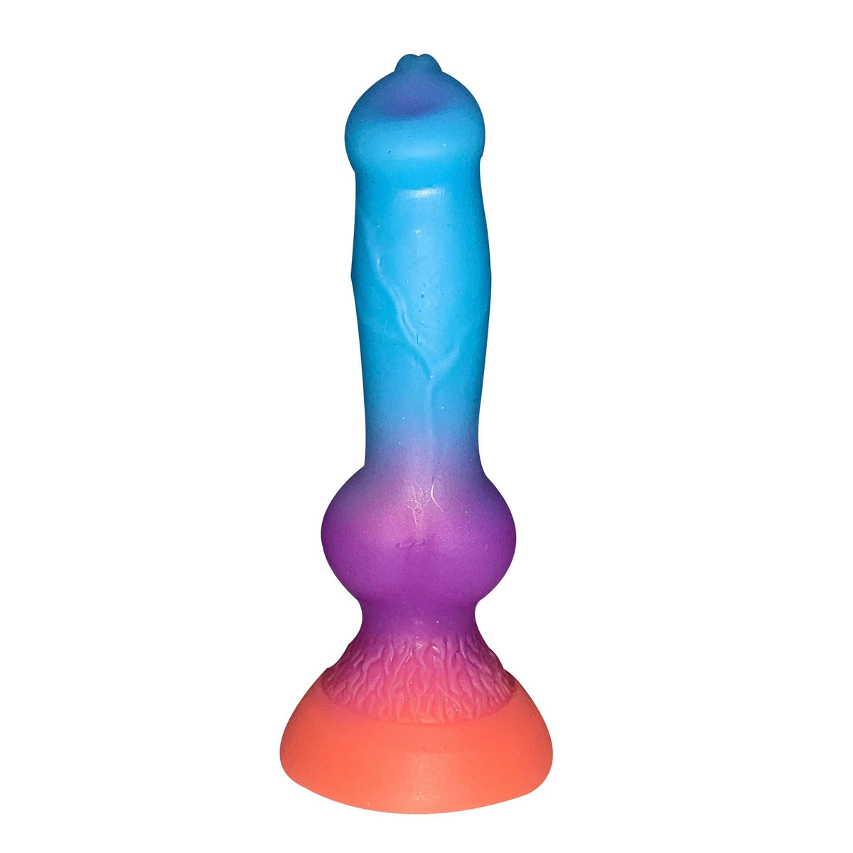 Gode Lumineux Chien à Nœud en Silicone19 cm