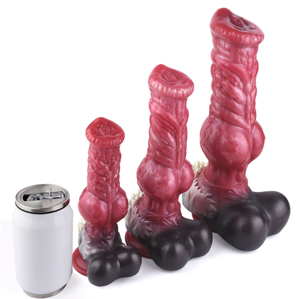 34 cm Rose Souple Silicone Gode Chien