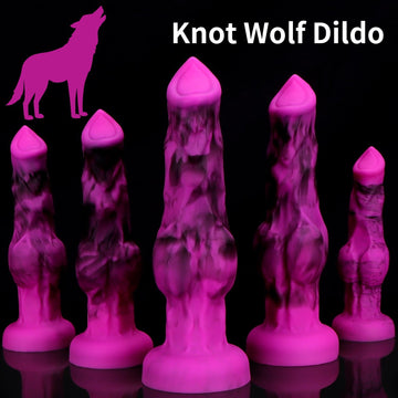 Gode Animal Souple Loup Nœud XXL 25,5 cm