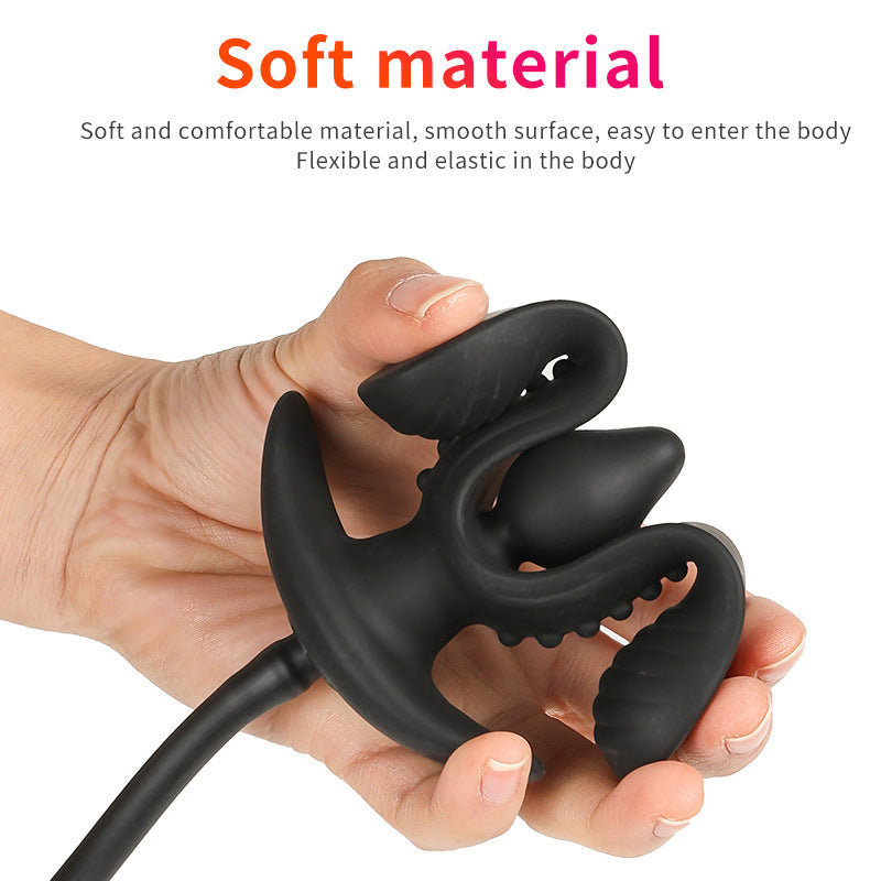 Plug Anal Gonflable XXL Noir en Silicone