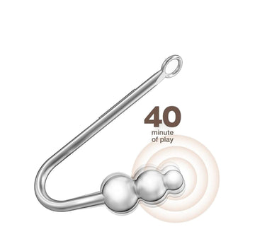 Crochet Anal Vibrant BDSM en Métal avec Boules