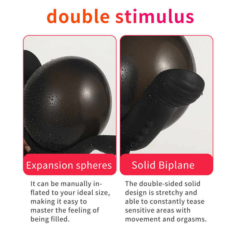 Plug Anal Gonflable XXL Noir en Silicone
