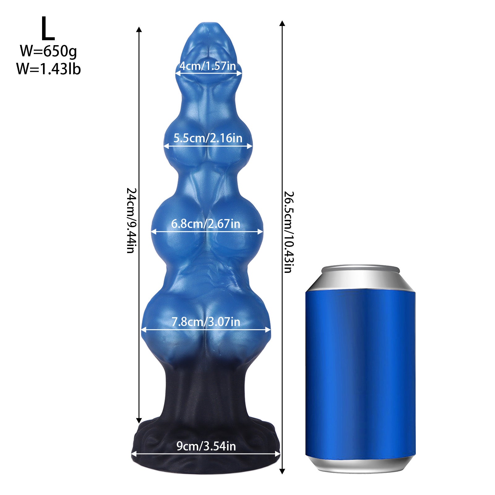 Gode Alien Fantasy En Silicone Avec Triple Nœud