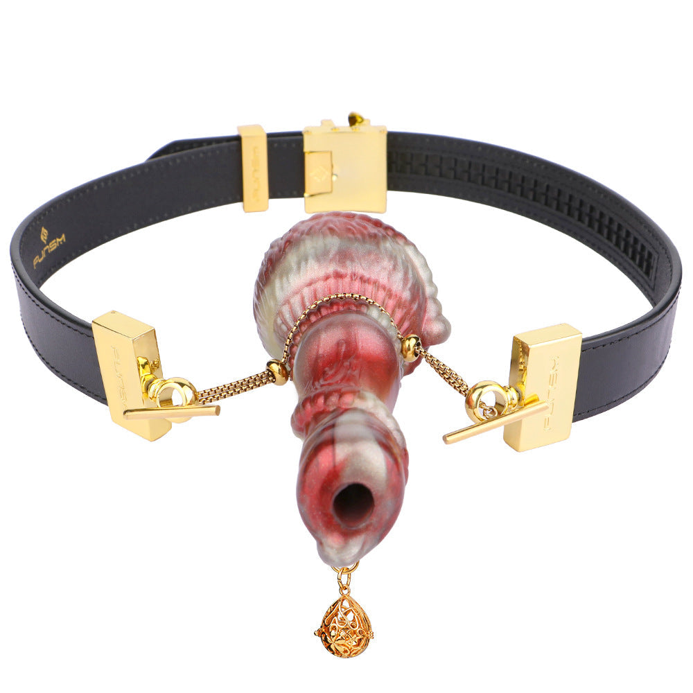 Rouge Attaches Cheval BDSM bâillon Gode
