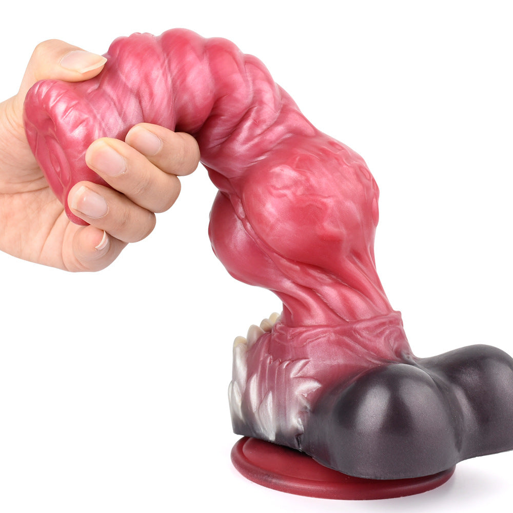 34 cm Rose Souple Silicone Gode Chien