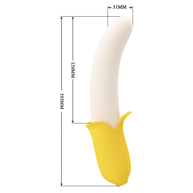 Vibromasseur Banane Point G Clitoridiens en Silicone 19,3 cm