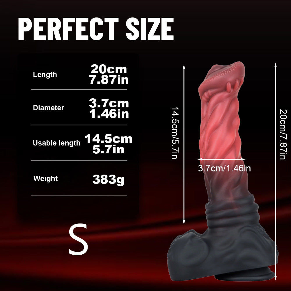 Gros Gode Cheval Fantasy Texturé en Silicone