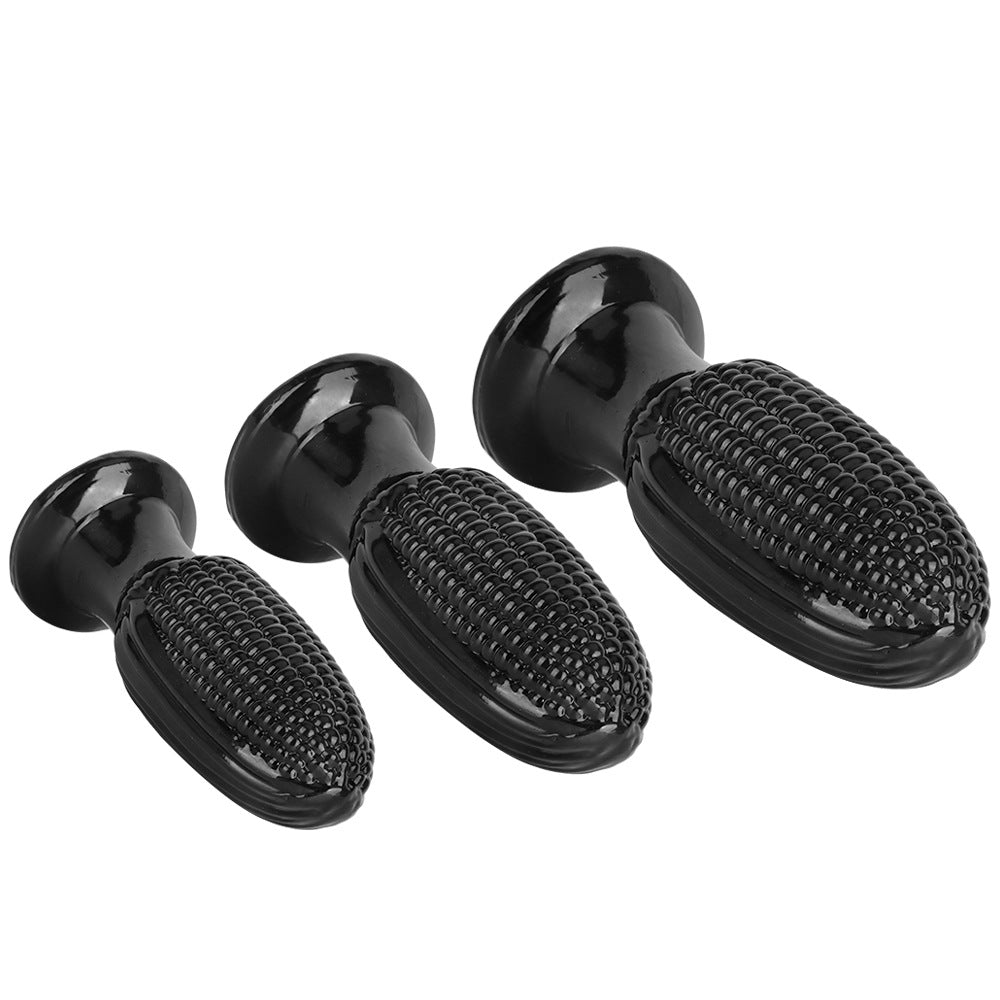 Noir PVC Maïs kit plug anal