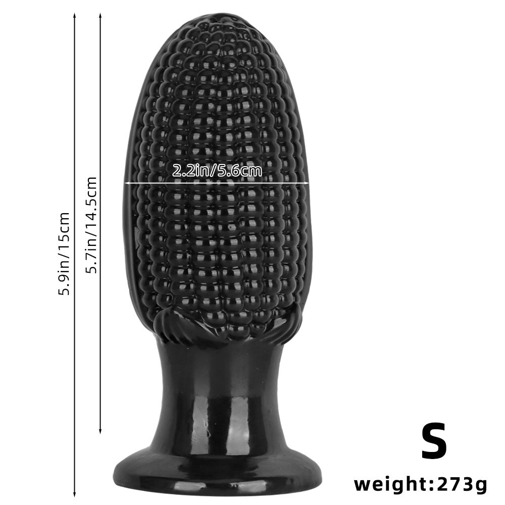 Noir PVC Maïs kit plug anal
