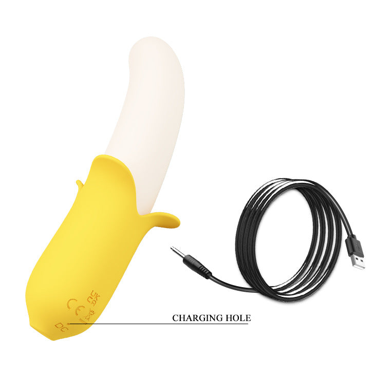 Vibromasseur Banane Point G Clitoridiens en Silicone 19,3 cm
