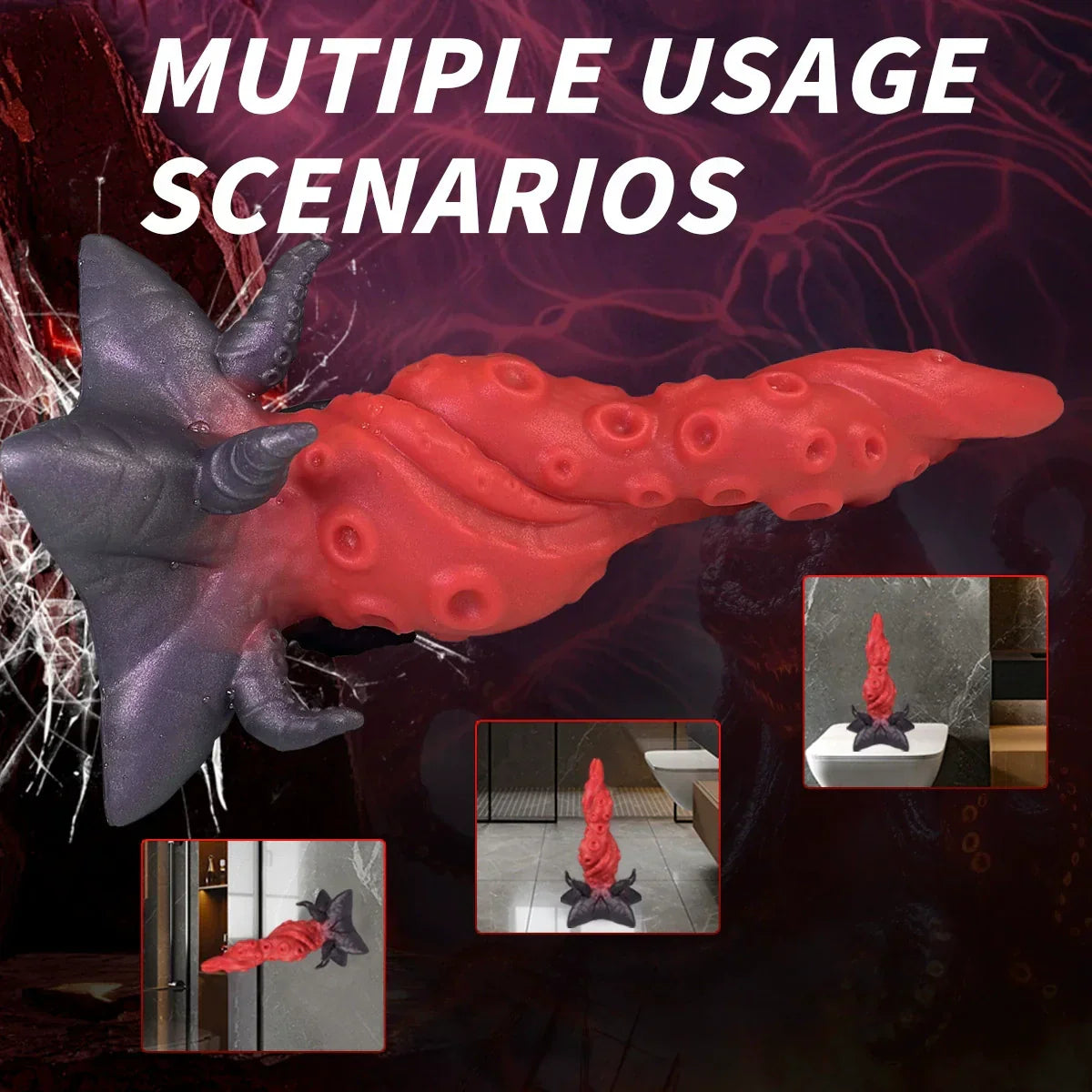 Gode Pieuvre Tentacule Monstre 24 cm en Silicone