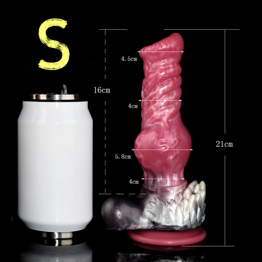 34 cm Rose Souple Silicone Gode Chien