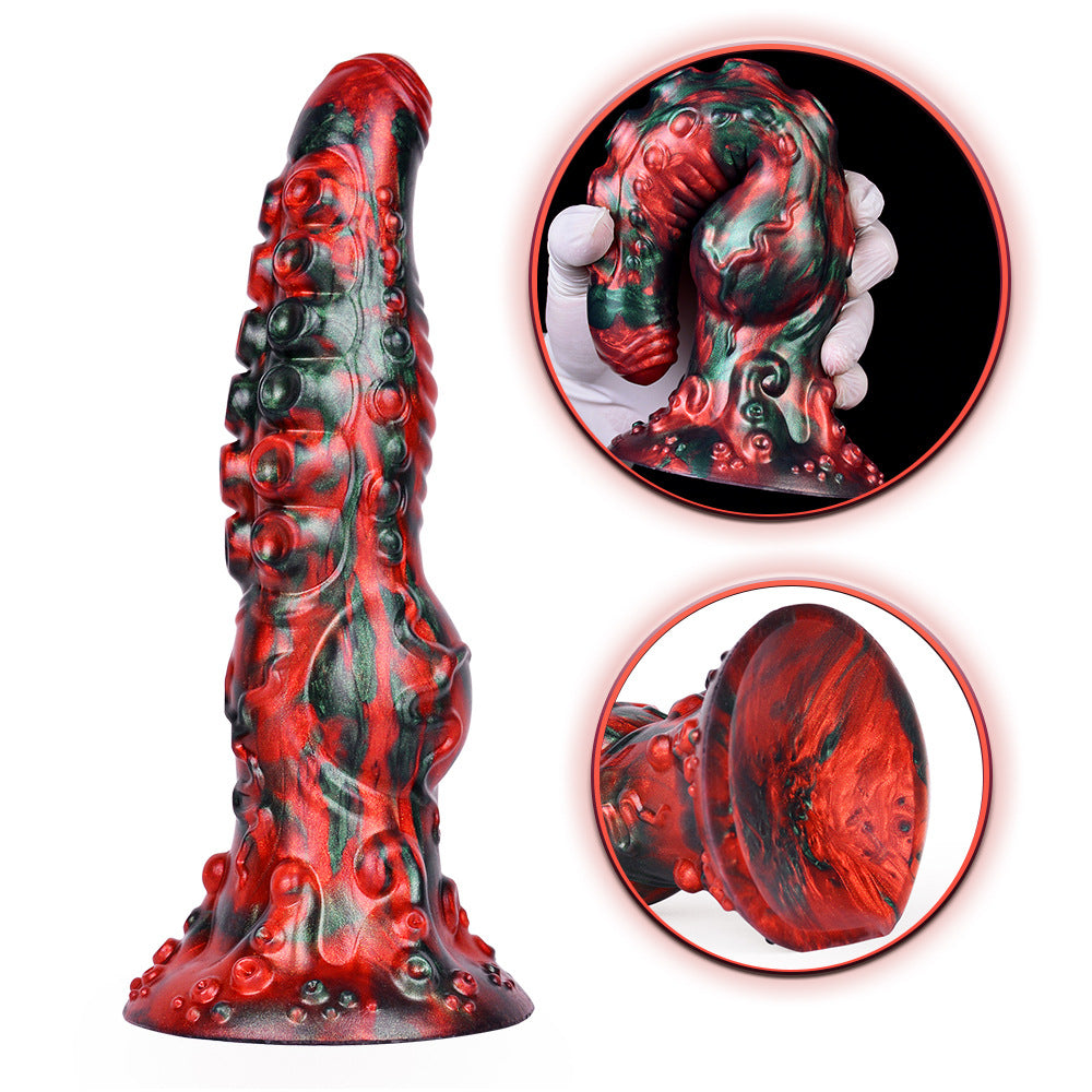 24,5 Cm Gode Tentacule Fantasy À Ventouse Avec Knot