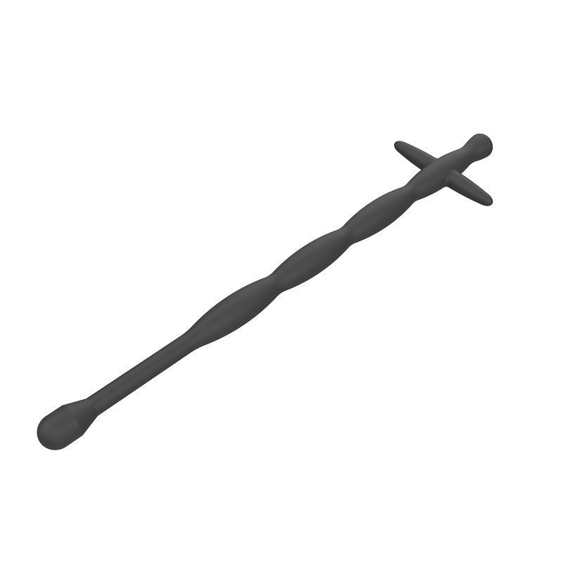 Plug Urétral Noir en Silicone pour Dilatation