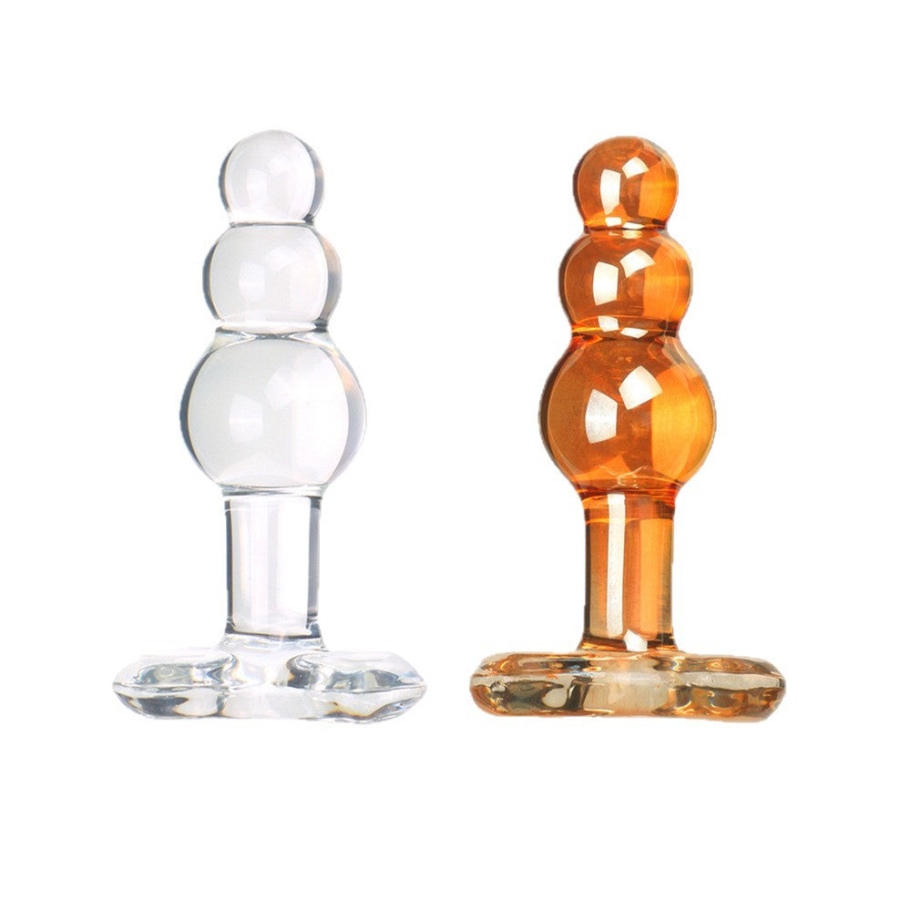 10.5 CM Transparent Boules Plug Anal en Verre