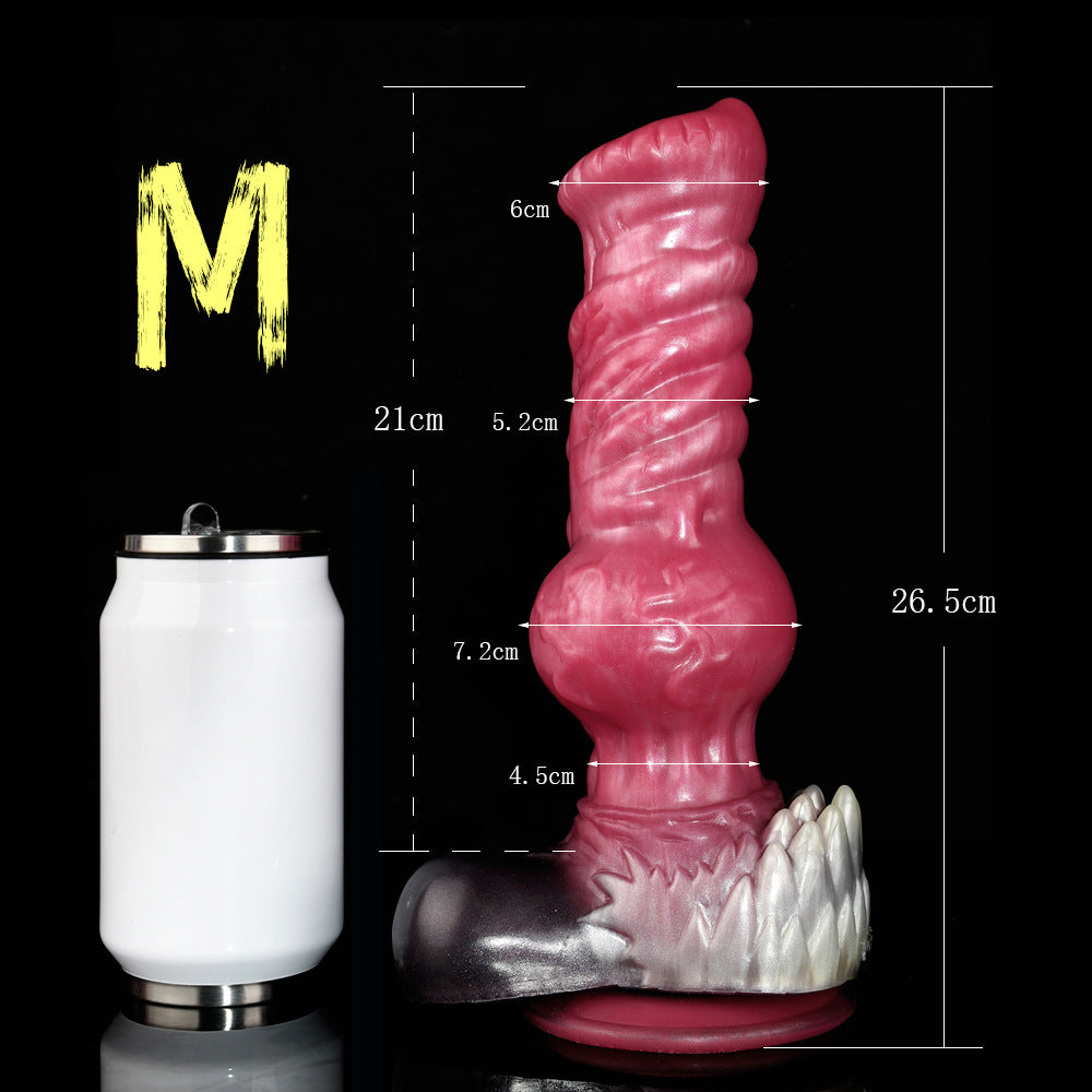 34 cm Rose Souple Silicone Gode Chien