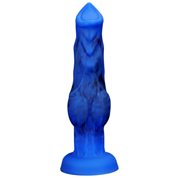 Bleu Loup Nœud Silicone Gode Fantasy