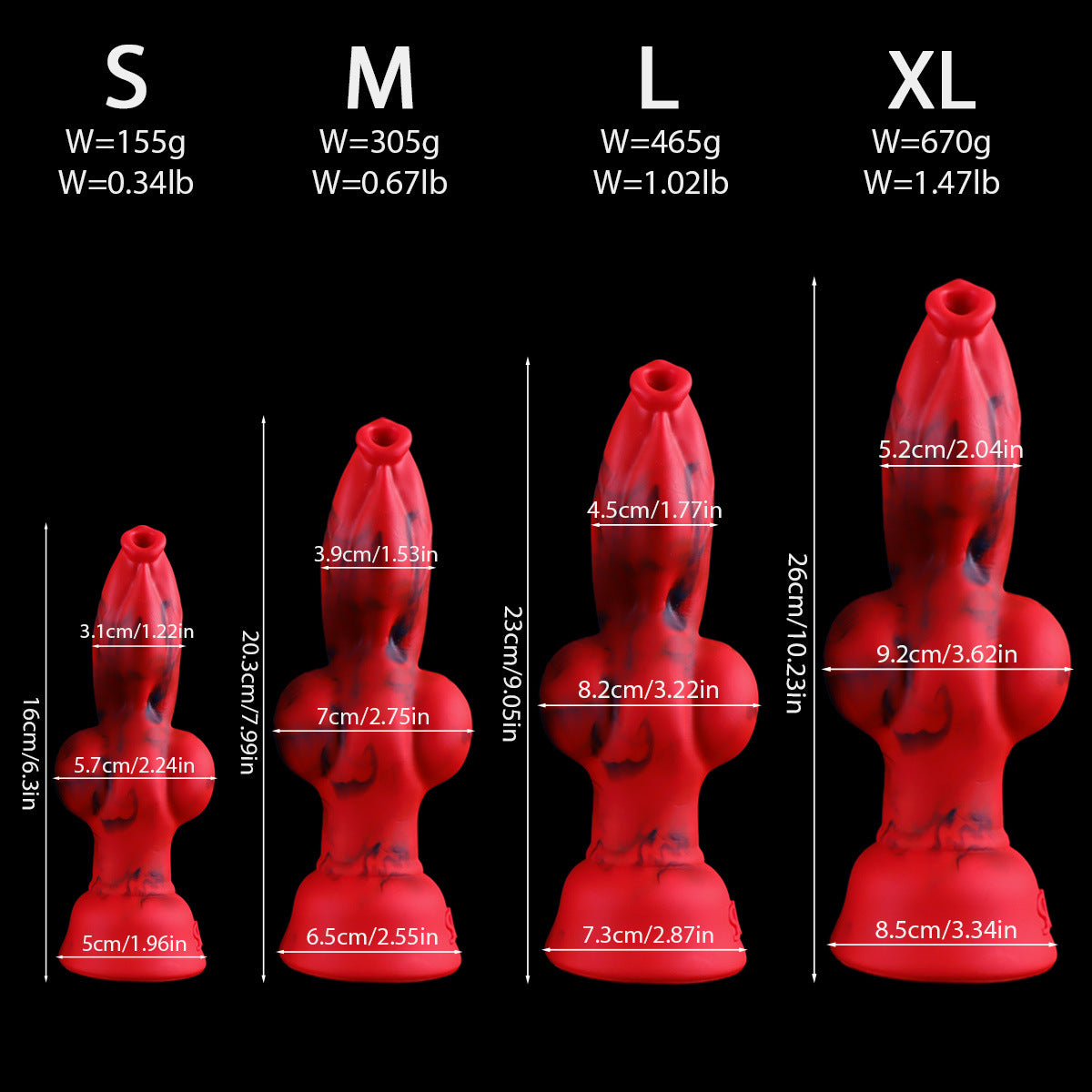 Gode Loup Fantasy Rouge avec Nœud en Silicone Souple