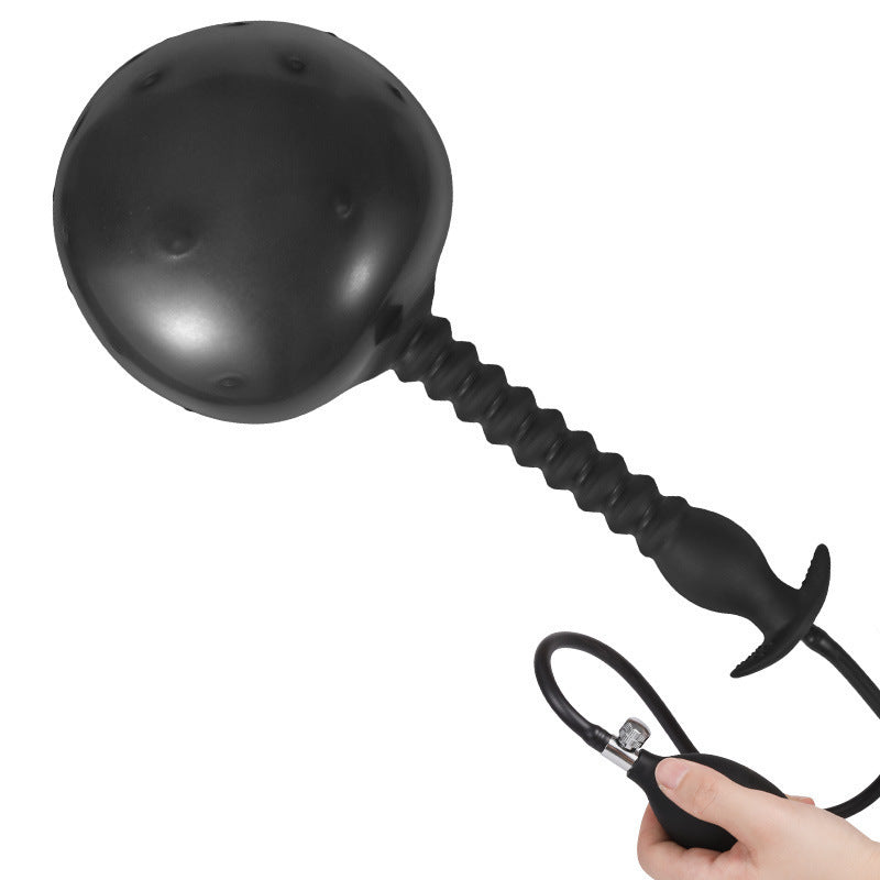 Pliable Noir Gros Format Plug Anal Gonflable