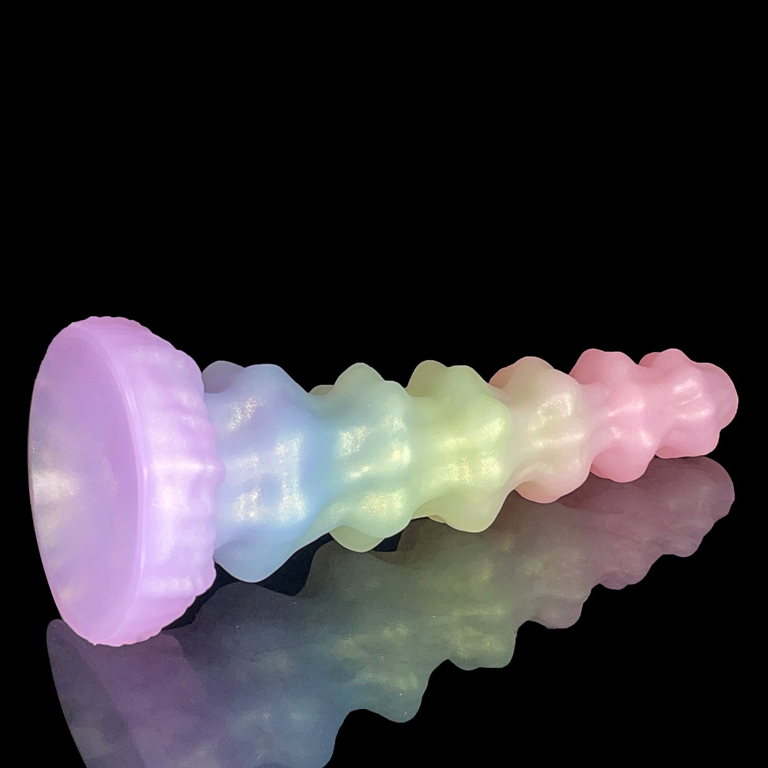 Gode Monstrueux Fantaisie Texturé Arc-en-ciel De 25.5 CM
