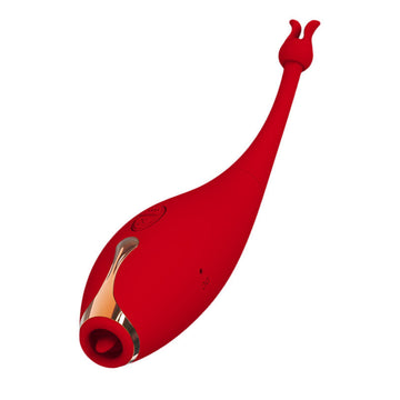 Stimulateur Clitoridien à Succion et Vibromasseur Point G Rouge