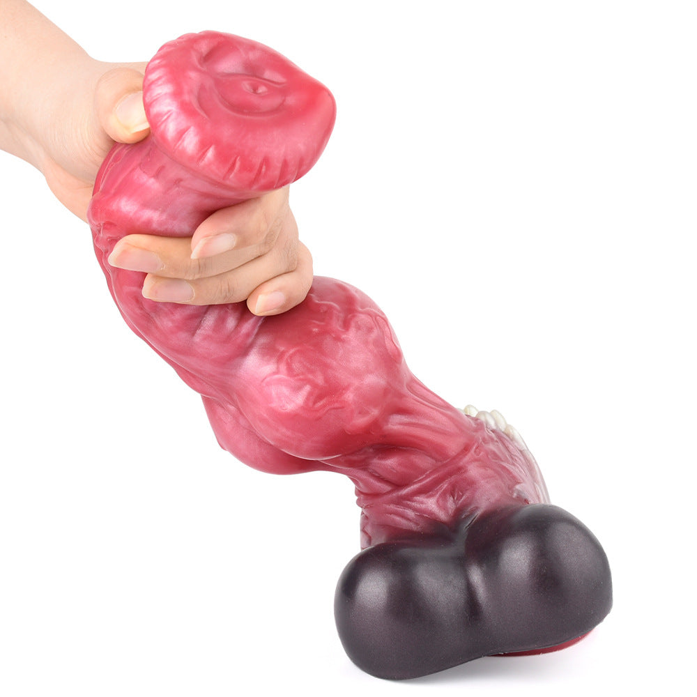 34 cm Rose Souple Silicone Gode Chien