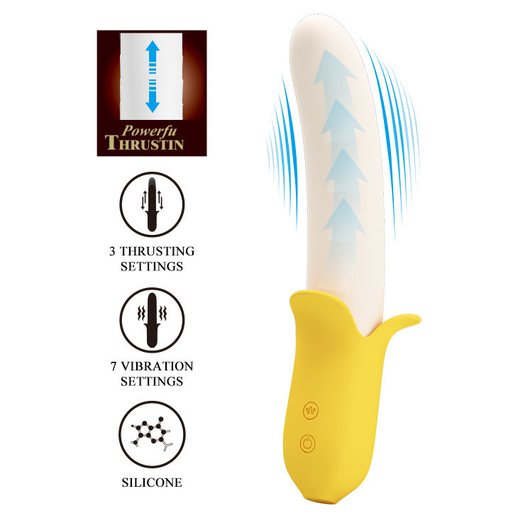 Vibromasseur Banane Point G Clitoridiens en Silicone 19,3 cm