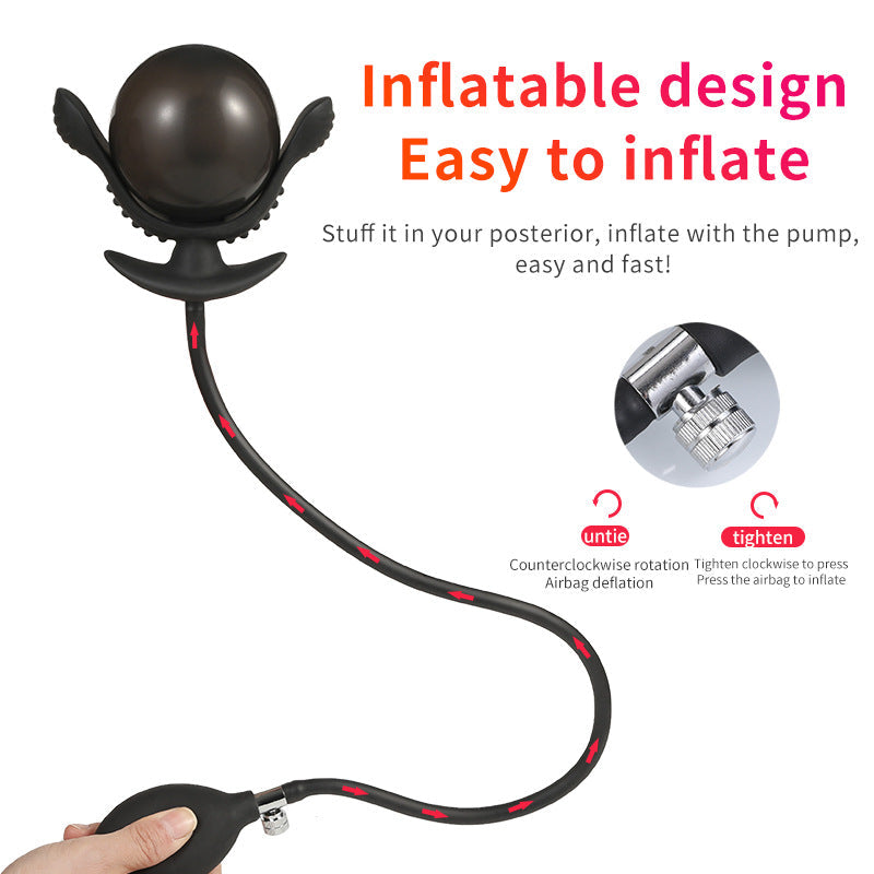 Plug Anal Gonflable XXL Noir en Silicone