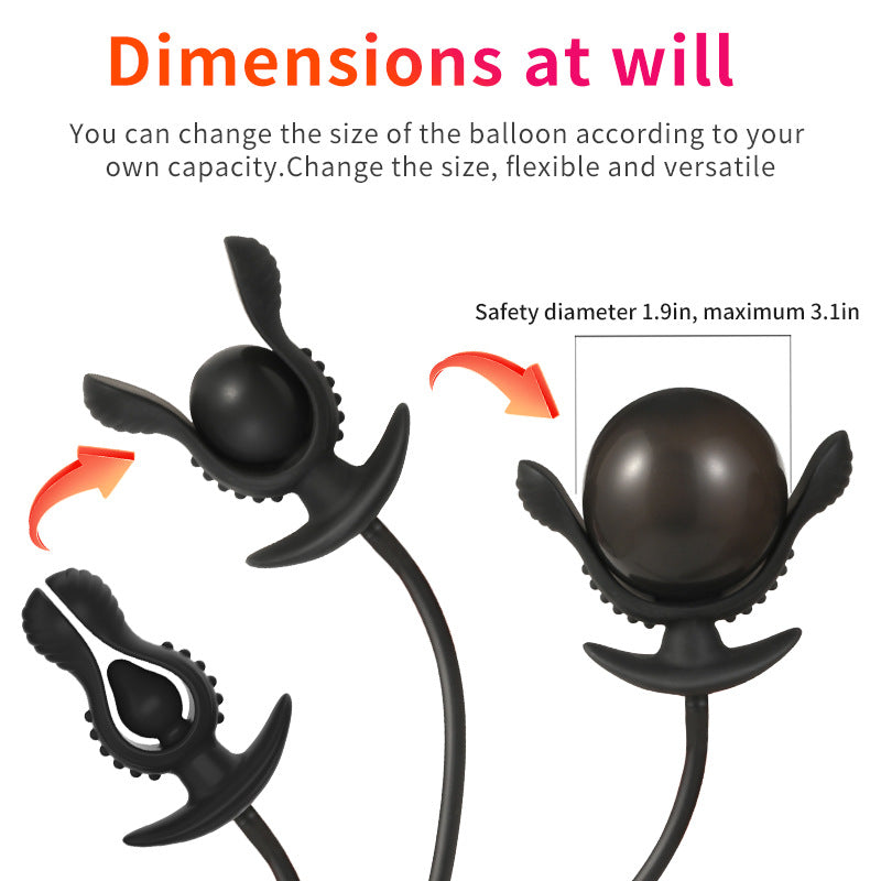 Plug Anal Gonflable XXL Noir en Silicone