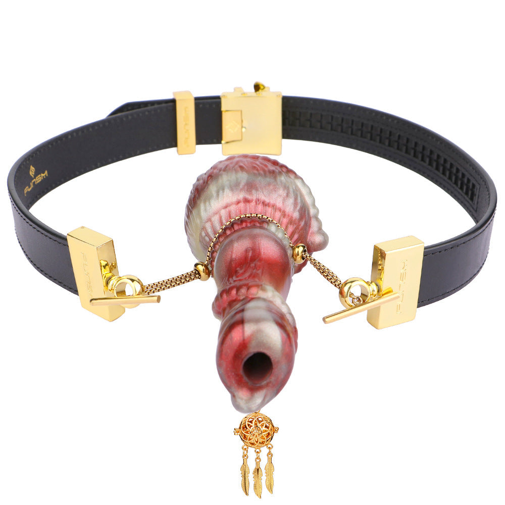 Rouge Attaches Cheval BDSM bâillon Gode