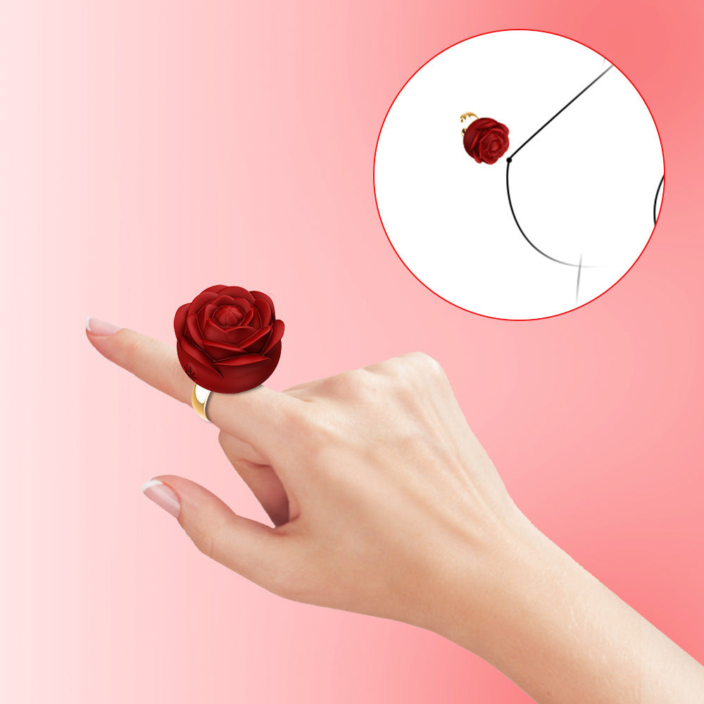 Mini Vibromasseur Clitoris Rose à Porter au Doigt