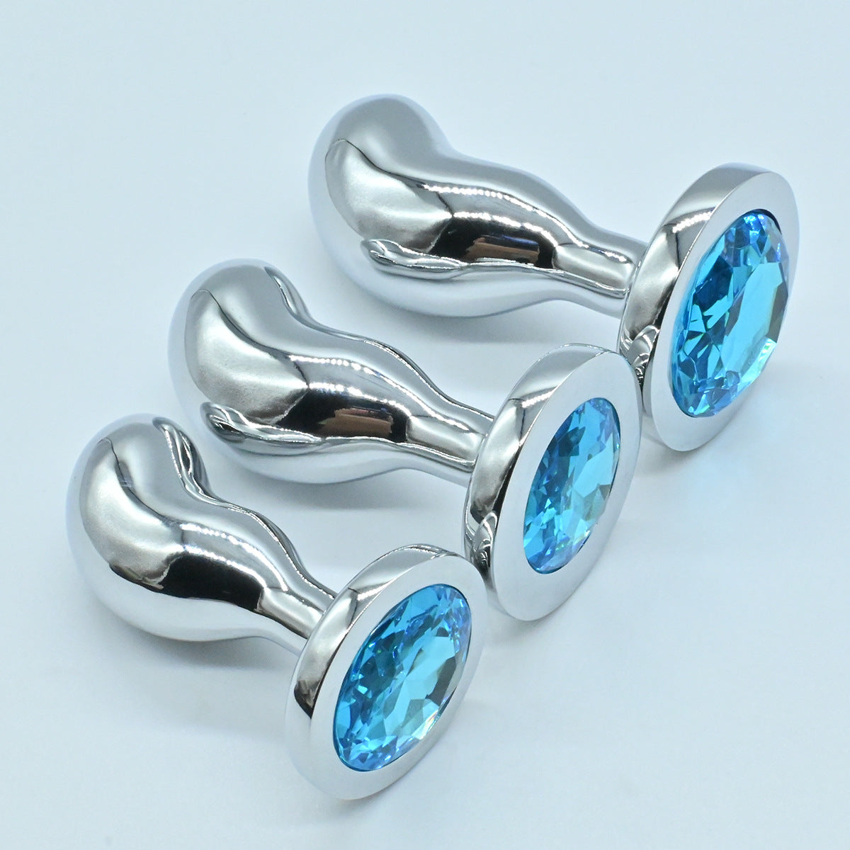 Petit Bijou Bleu Plug Anal Métal Kit