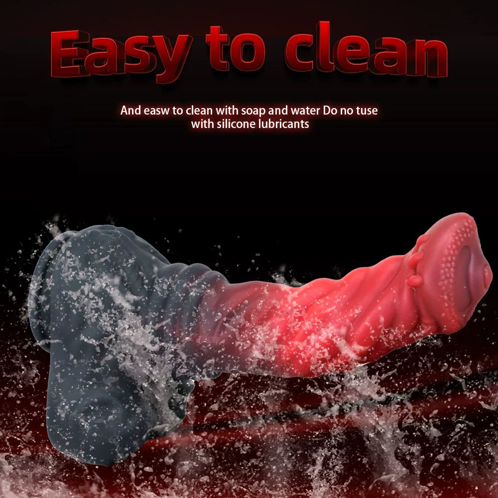 Gros Gode Cheval Fantasy Texturé en Silicone