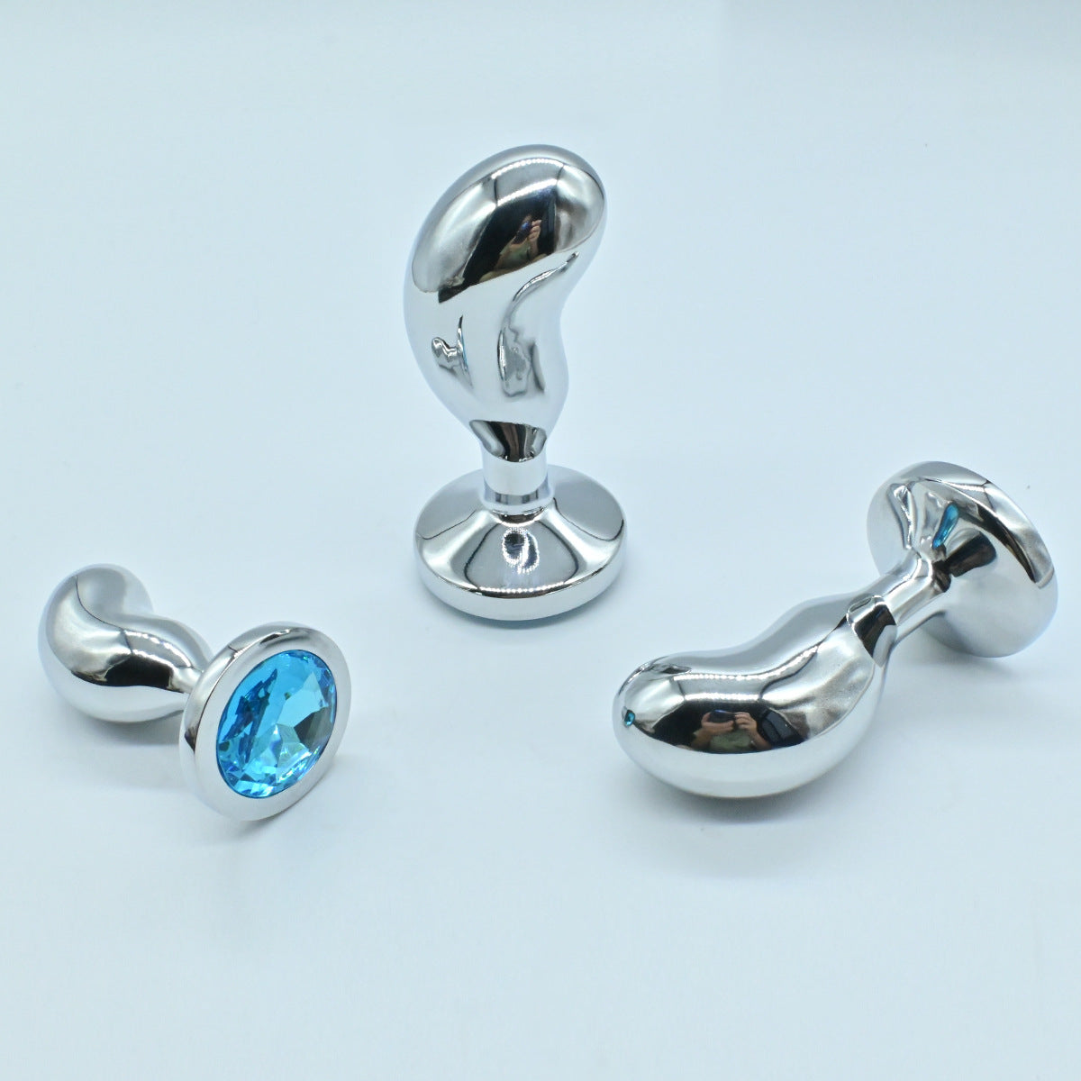 Petit Bijou Bleu Plug Anal Métal Kit