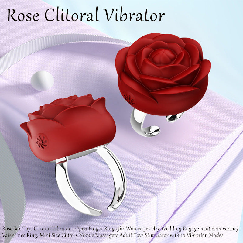 Mini Vibromasseur Clitoris Rose à Porter au Doigt