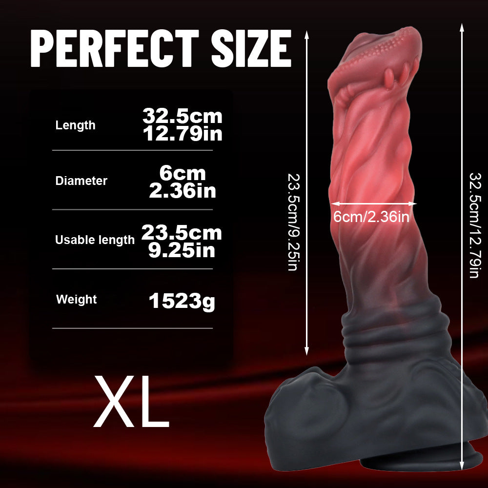 Gros Gode Cheval Fantasy Texturé en Silicone
