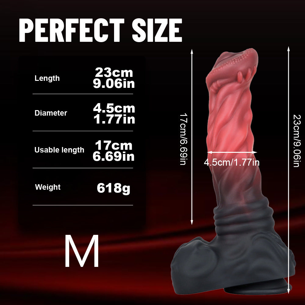Gros Gode Cheval Fantasy Texturé en Silicone