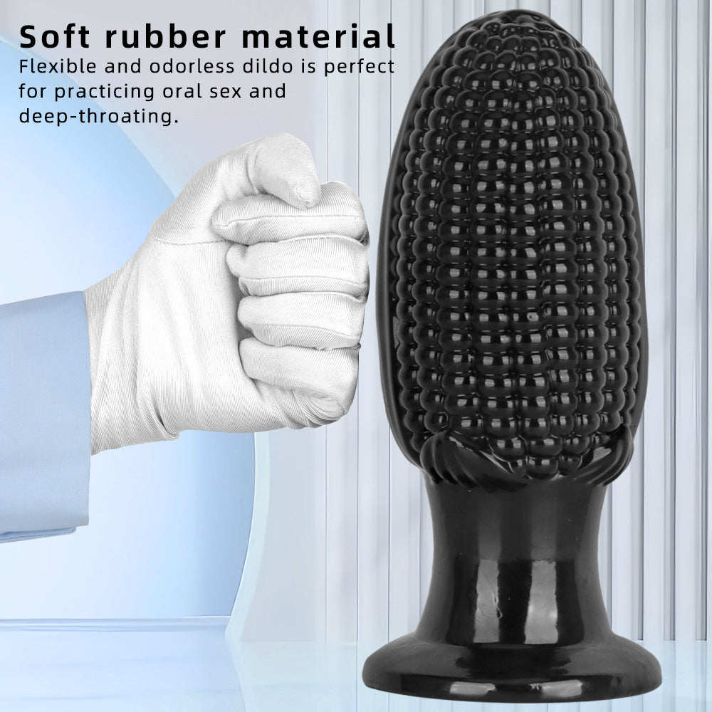 Noir PVC Maïs kit plug anal