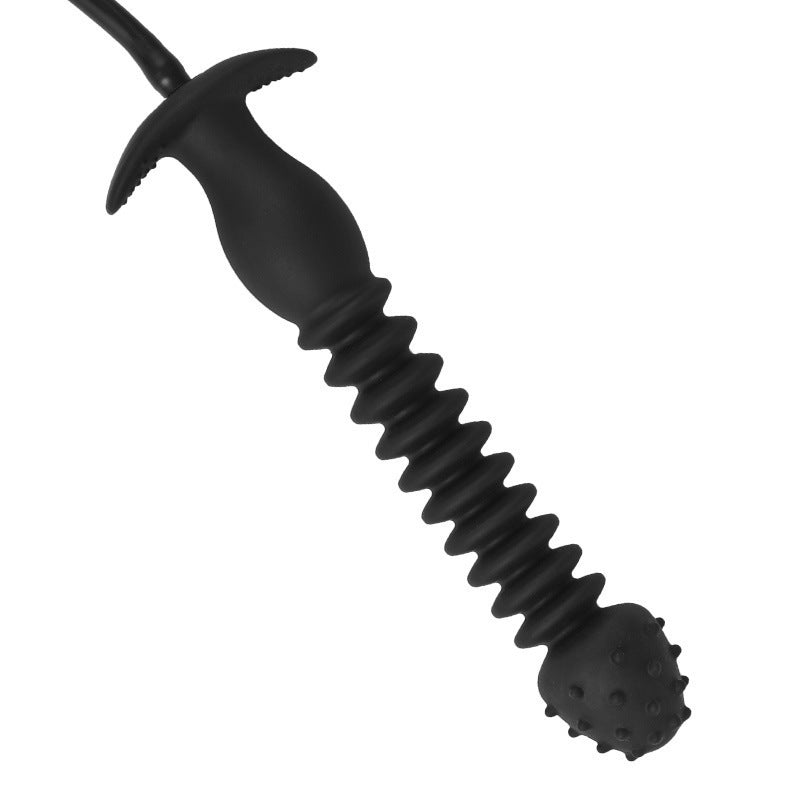 Pliable Noir Gros Format Plug Anal Gonflable