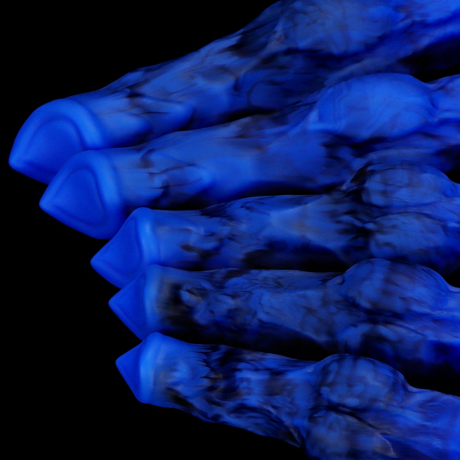 Bleu Loup Nœud Silicone Gode Fantasy