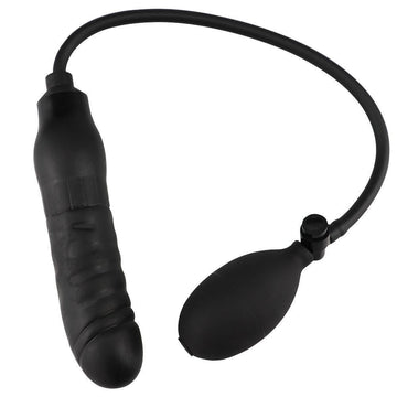 16,5 CM Noir Silicone Plug Anal Gonflable