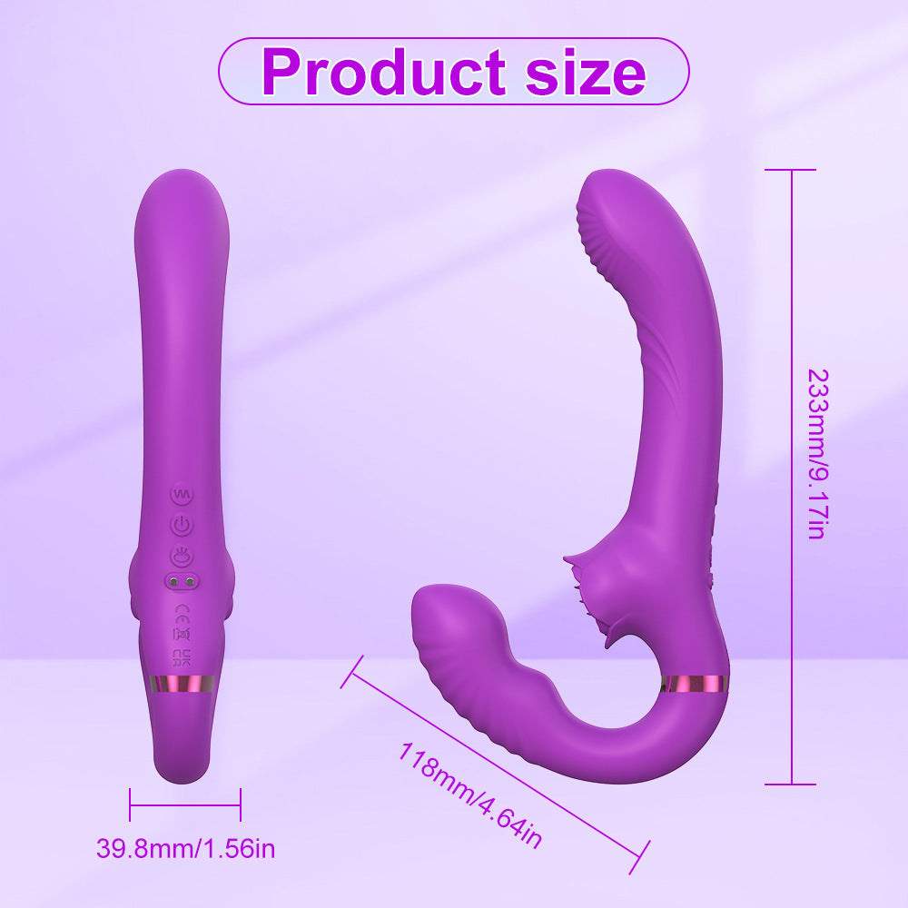 Couple Stimulation Clitoridienne Gode Ceinture Sans Harnais